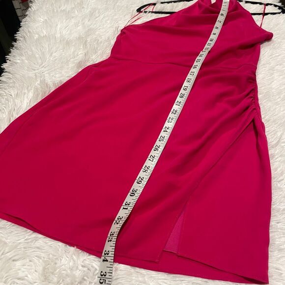 Amanda Uprichard Joanne Halter Mini Dress in Genie Pink Medium - Picture 6 of 9